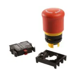 PARO DE EMERGENCIA 216524 // M22-PV/KC02/IY MOELLER, con CONTACTO NC MONTAJE FRONTAL M22-K01, Marca/Brand: MOELLER
