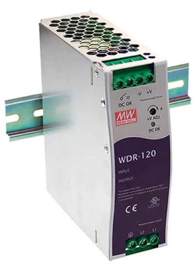 Fuente de Alimentación Conmutada, Marca/Brand: MEAN WELL, Modelo/Model: WDR-120-24