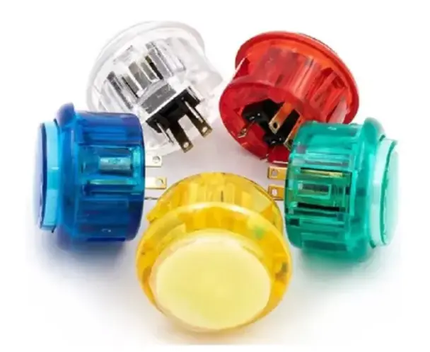  botón de arcade pssopp s/n, 5 piezas led botones push con m