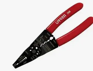 URREA Herramienta pelacables – 298 Alicates de corte y pelado de 21,5 cm con capacidad de 10-22 AWG y agarre ergonómico con amortiguación de aire – 298