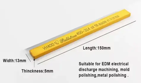 BellStone Mold Die Polishing Stones Finishing Stone For Mold Die Mould Maker Korea Orginal, pack 5pcs, 5*13*150mm, Grit 400