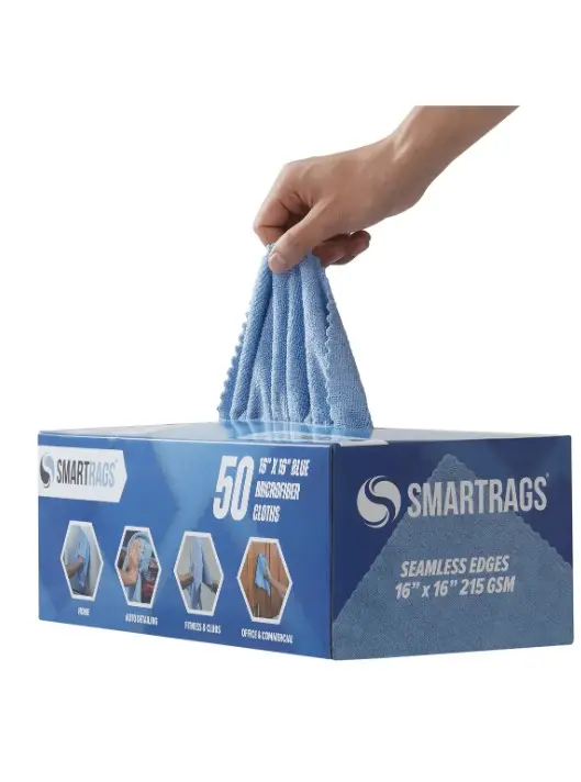 Paños De Limpieza De Microfibra Azul, 400 Unidades
