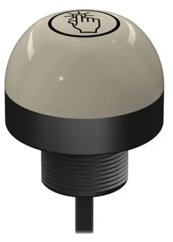 Indicador programable con botón táctil, 50 mm, 12-30 VDC, 3-CLR, serie K50, K50PTAMGRY3QP