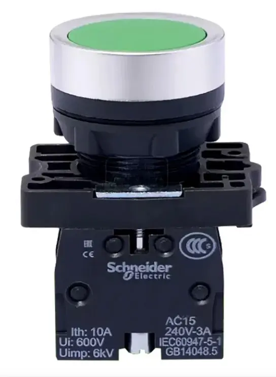 Boton Pulsador Verde Ø 22mm 1na (1no) Schneider Electric, XA2EA31