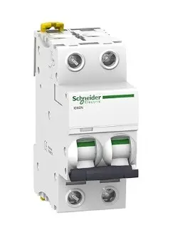 Interruptor de circuito IC60N, Acti9, 2P, 20A, curvatura C, 50/60 Hz. Schneider Electric A9F74220 IC60N 