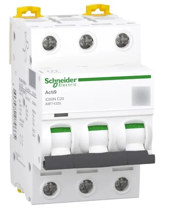 Interruptor Termomagnetico 3 X 20 Amp A9F74320, 