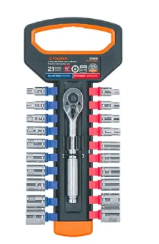 Juego De Dados Mm Y Std Cuadro 1/4'' Con Matraca 103108.