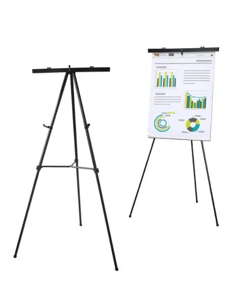 Caballete de Presentación de Rotafolio de Aluminio Ligero, Marca: Audio-Visual Direct, Negro.