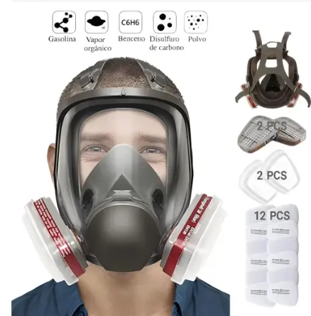 Mascara De Gas De Cara Completa Con Mascarilla Filtros L.laolis, 6800.
