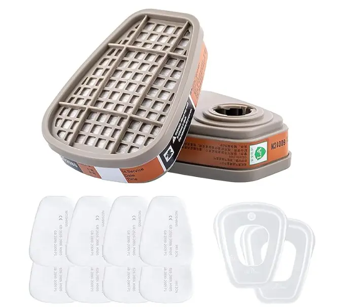 Cartuchos de Filtro de Repuesto para Respirador de Gas,Filtro para Fascarilla,Adecuado para Mascarilla 3m,6001，6100，6200，7501，7502，6502，6800 Cubierta Facial Antipolvo.