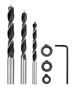 Juego de brocas helicoidales para carpintería, 3 uds., 6mm,8mm, 10mm