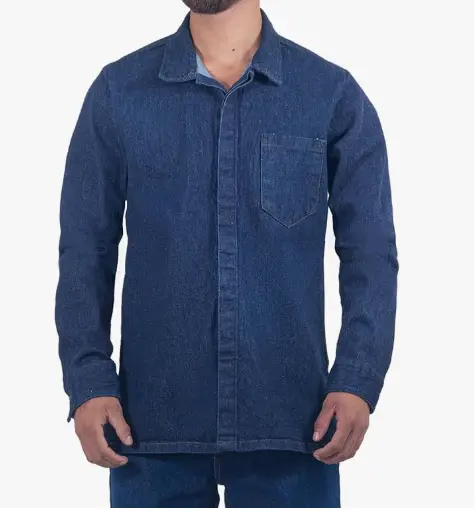 Camisola de Mezclilla para Hombre , Marca Bonanza,14 oz - Uso Rudo Industrial y Trabajo Diario.