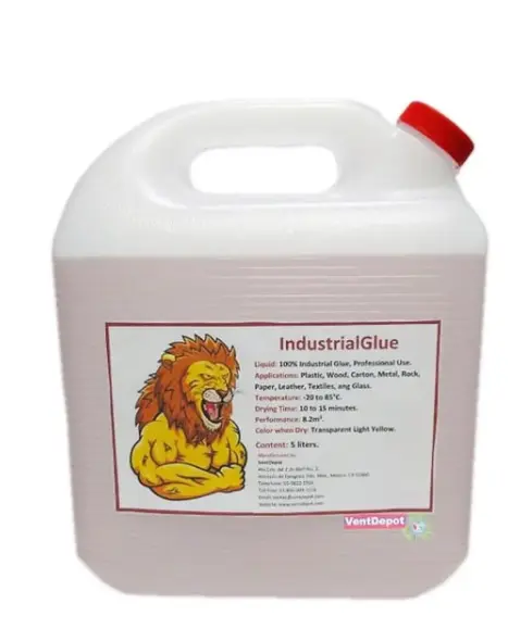 Pegamento Económico, Marca Glue, Mxglu-006, 5 Litros, Rendimien Ámbar.