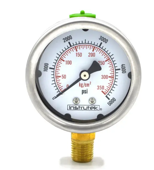 Manómetro 2.5", lleno de líquido (O.E.M.), 1/4" NPT, inferior, 5000 psi-kg/cm2