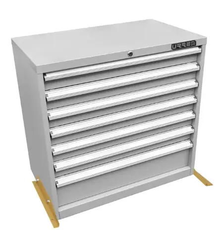 Gabinete Modular Fijo, Marca Urrea, Con 7 Gavetas Serie X 35 ,Multicolor.