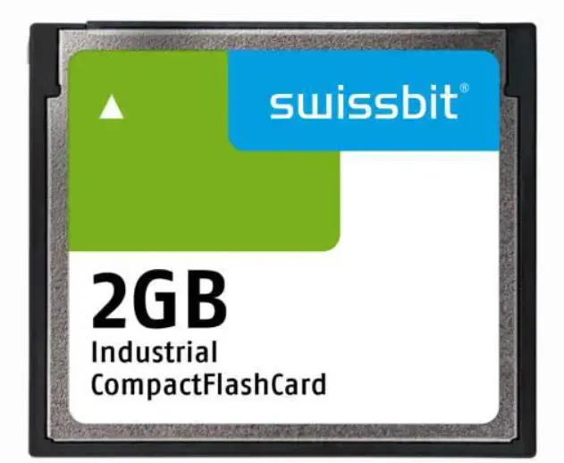 Tarjeta de memoria Industrial Compact Flash Card, C-500, 2 GB, SLC Flash, -40 C to +85 C.