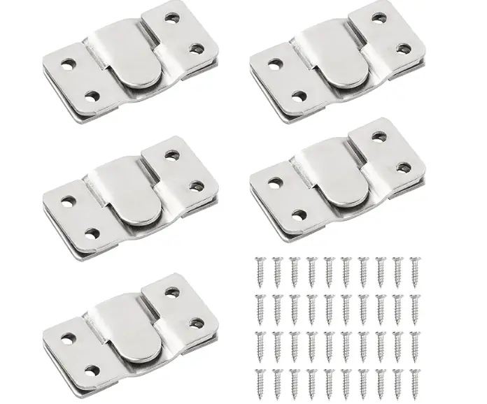 Soporte de Pared de Acero Inoxidable para Cuadros, Marco Sofá Foto, con 80 Tornillos, Pack 20 pz.