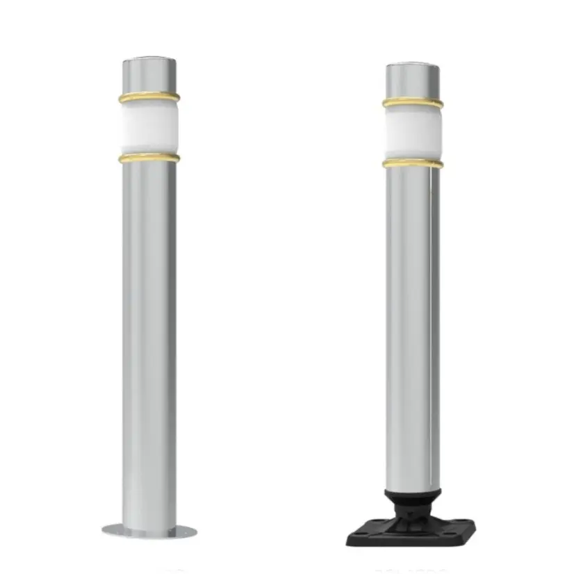 BOLARDO ATENEA DE ACERO INOX FIJO, BO-ATINOX- F, SISTEMA LUMINOSO