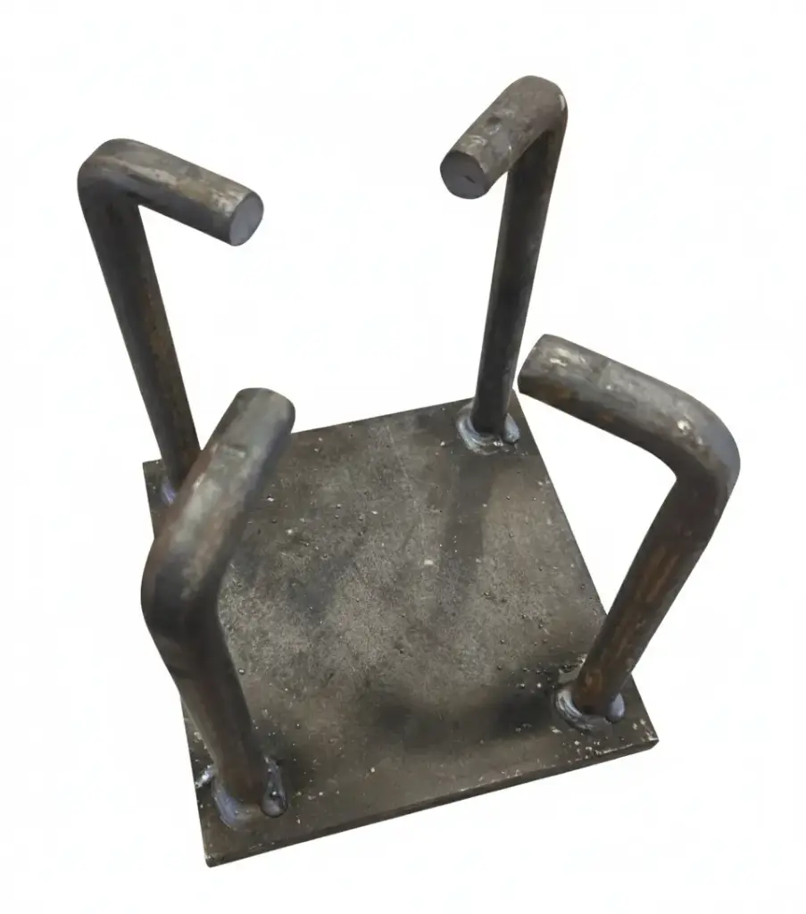 Anchor plate 3/8" x 8" x 8" with 4 "J" rods 