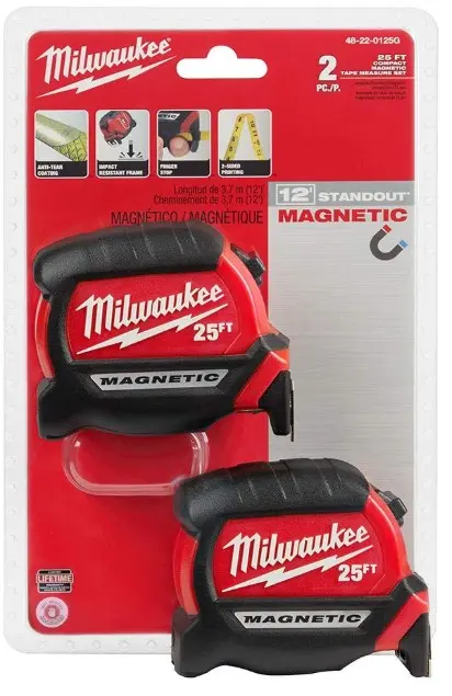 Cinta métrica magnética de 762.0 cm, paquete de 2, Milwaukee, 48-22-0125G