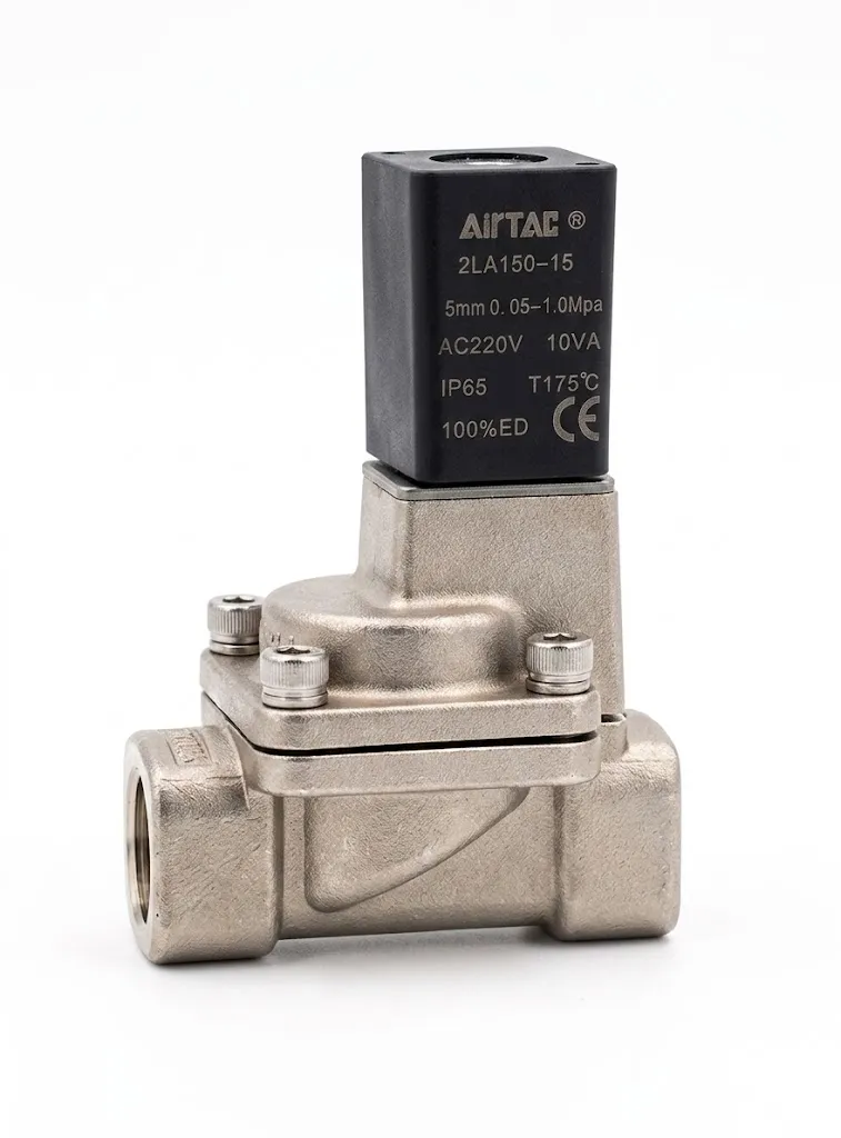 válvula solenoide airtac SUS304 2/2 1/2" 24vca