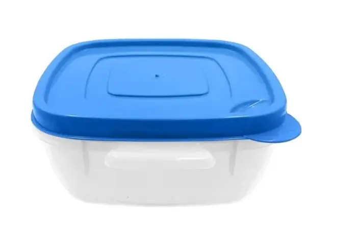 Hermético Boris Rectangular Plástico Tapa Azul Modelo Maja #4