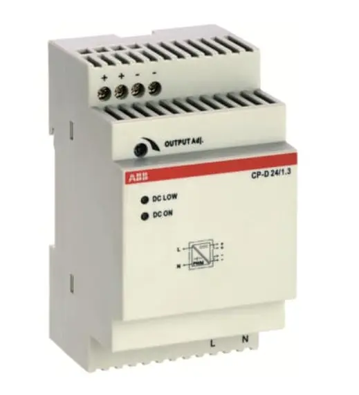 Fuente de Alimentacion,  100- 240 VAC, 47-63 HZ, 800 MA, OUT 24 VDC/1.3 A, 24-28 VDC, MAX LOAD 30 W, ABB, 1SVR427043R0100