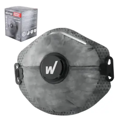 respirador con carbón activado Weston ST-6-500-334 con válvula  (paquete con 10 pz) 