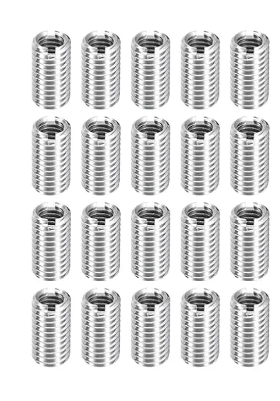 nsertos roscados, M6-1x15 & M8-1.25x15, de acero inoxidable 303, mangas de rosca para reparación de roscas para equipos mecánicos