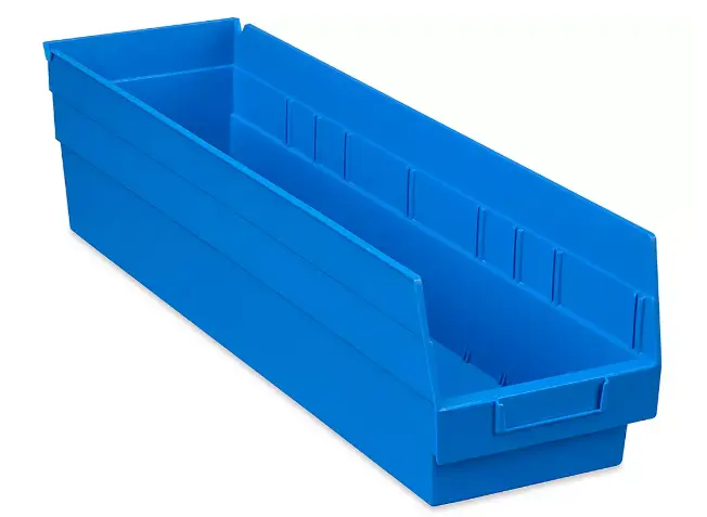 Gavetas de Plástico para Repisas - 7 x 24 x 6", Azules, 18 x 61 x 15 cm