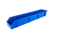 Gaveta No. 12 Azul: Gaveta angosta larga de plástico fabricada en polietileno de alta densidad virgen (HDPE). Capacidad de Carga: 7.5 Kgs. Color: Azul. Medidas: Largo: 60.4 cm. Ancho: 12.0 cm. Alto: 8.5 cm. Forma de estiba: Apilable. Condiciones de estiba 12 piezas con producto.