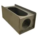 6" Oval Light Box With 2" Round Side Light - Steel