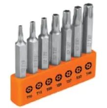 Juego de 7 punta TRUPER torx con seguro (combinadas), largo 2" (50 mm)