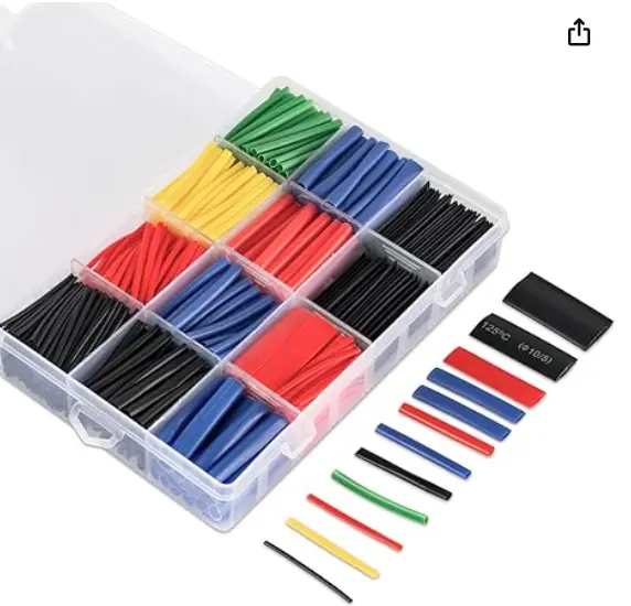 Tubos Termorretráctiles, 850 Piezas Tubos para Aislamiento Eléctrico, 12 Surtido de Calibres Tubo Retráctil Agrupación de Alambre, Contracción de 2:1, Kit de Thermofit con Caja