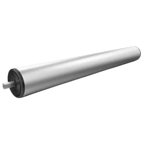 Conveyor roll aluminum 220 mm length, 30 mm width. Bearings included. Steel shaft included.