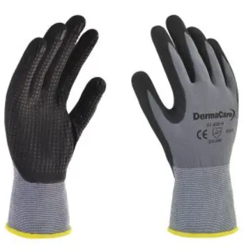 guante de fibra de vidrio con palma de pu gris 22-2B3-XL par 