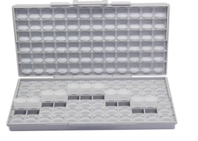 caja vacia con 144 compartimientos cada uno con tapa SMD  BOX-ALL-144 