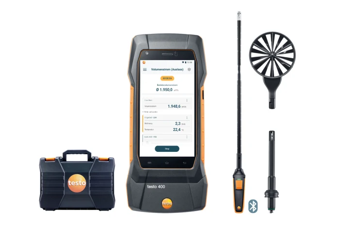Testing equipment Testo 400 air flow kit with 16 mm vane probe 0563 0400 74