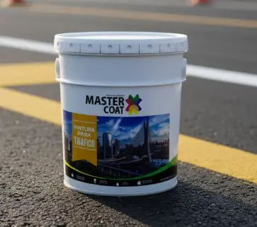 Cubeta Pintura  Master Coat Transito Señalización, Color Amarillo, 19lts. 