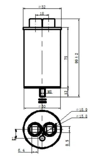 Capacitor, QZY, QE62T124C2011