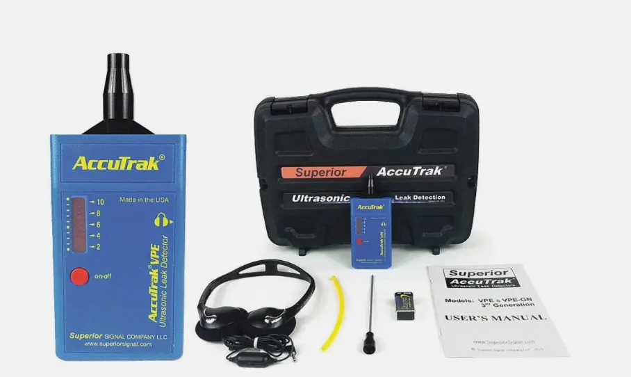 Detector de fugas Accutrak VPE ultrasónico de kit estándar.