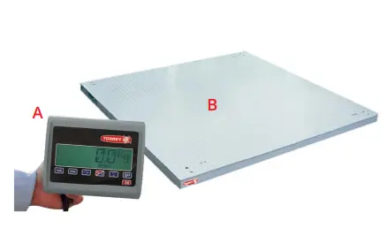 BÁSCULA 4 X 4' 2,500 LBS X .5 LB