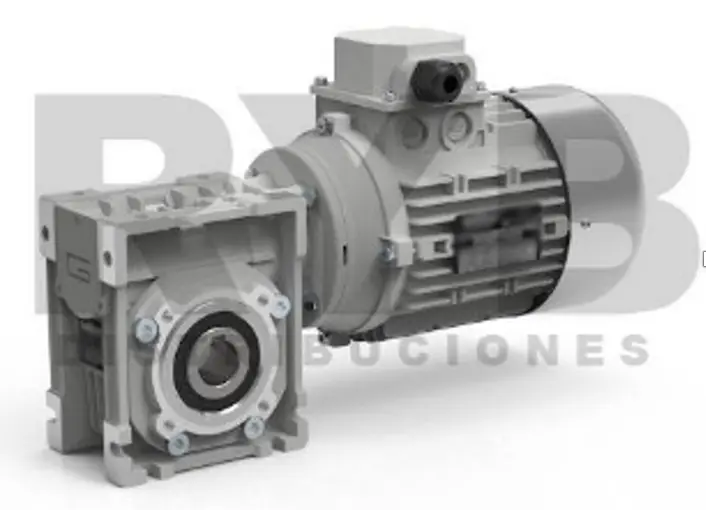Gearmotor Transtenco® 0.37KW/0.5HP, , 240 ratio, 7.29 RPM, output hollow shaft 28 mm, mouting B14 with integrated electromagnetic brake