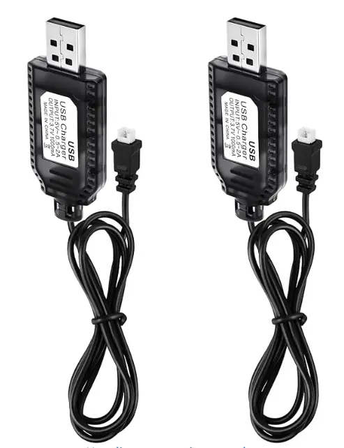  cables de cargador usb de batería meshnology 3,7 volts, cargador de suministro de dispositivo 