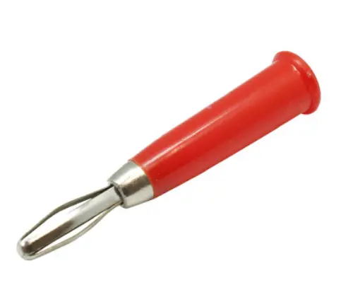 Plug banana, 4mm, Rojo