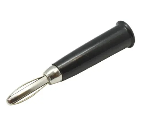 Plug banana, 4mm, Negro