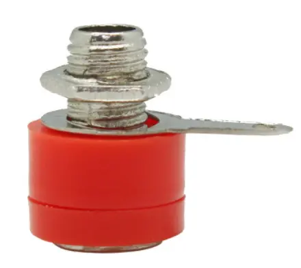 Conector Banana hembra 4mm, Keenso, Rojo