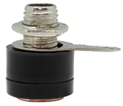 Conector Banana hembra 4mm, Keenso, Negro