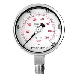 Manómetro, 1/2" HNPT, 0 a 15, 000 psi