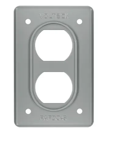 Placa tipo FS, doble, de sobreponer, VOLTECK